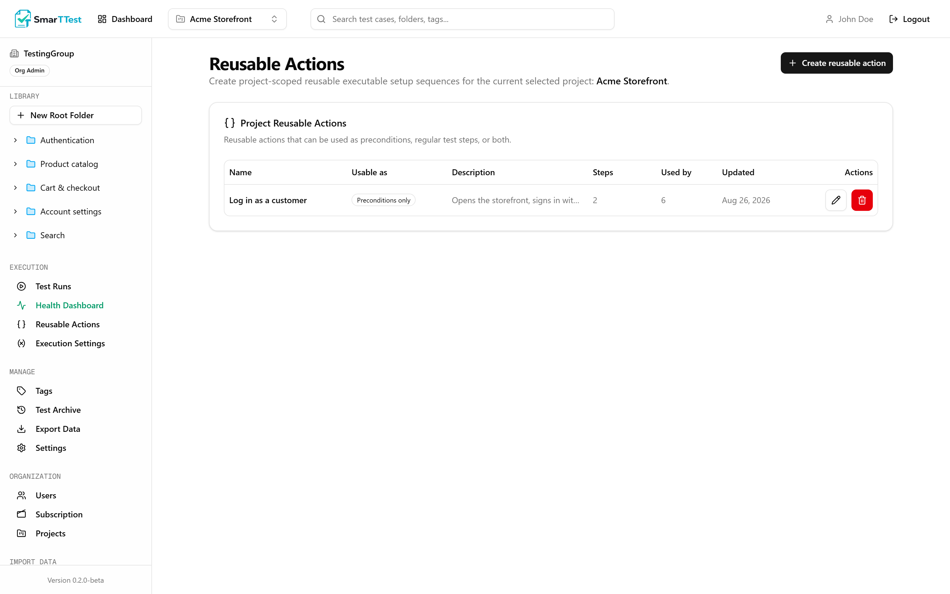 The Reusable Actions library
